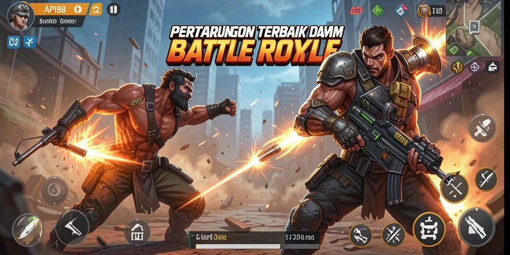 Gameplay menegangkan dari API88 dalam Battle Royale.