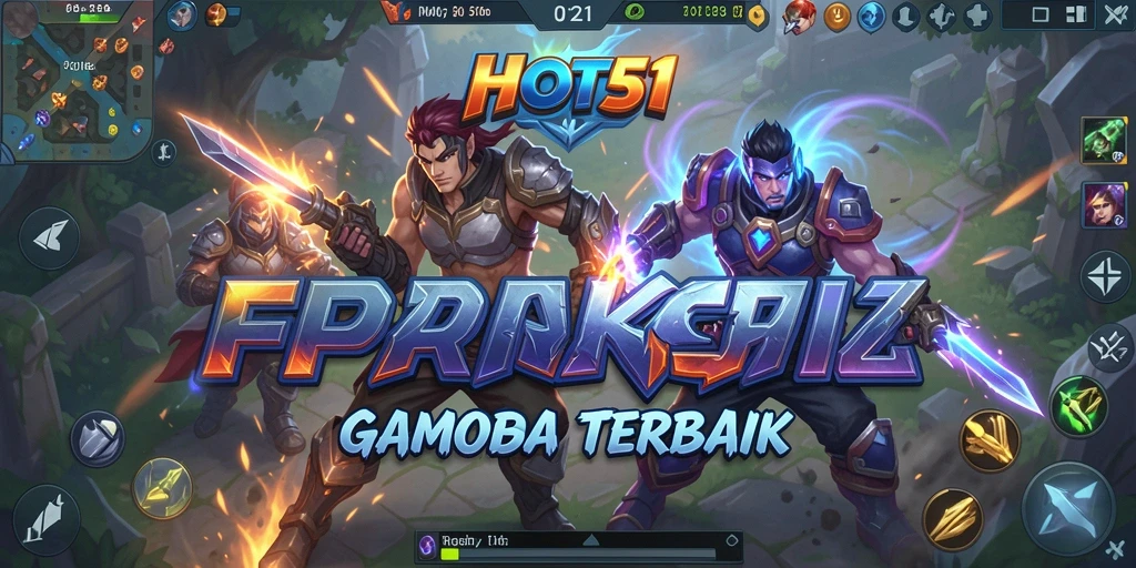 Tangkapan layar gameplay MOBA yang menampilkan pertarungan seru di HOT51.