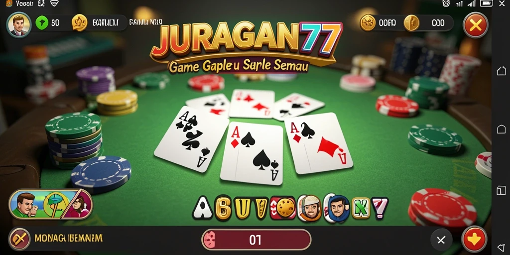 Tampilan gameplay seru di JURAGAN77 yang menyajikan Gaple.