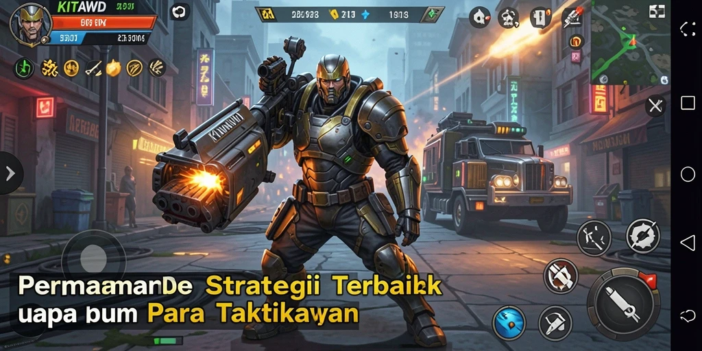 Tampilan gameplay KITAWD menampilkan pertempuran strategis yang seru.