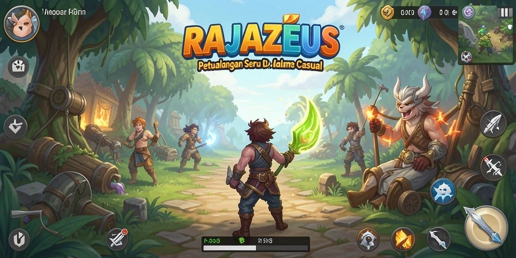 Tampilan gameplay seru dari RAJAZEUS yang menghibur.