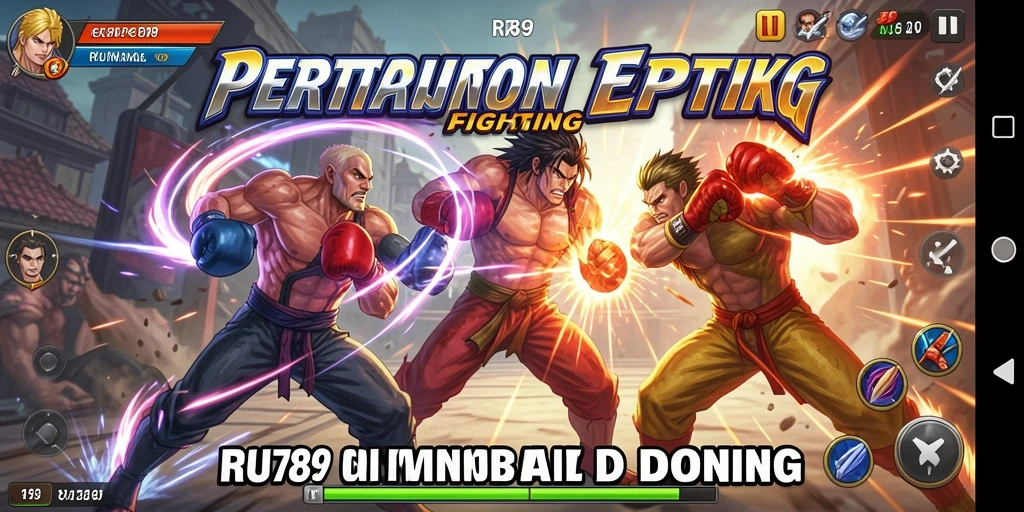 Gameplay <strong>RR789</strong> dengan karakter bertarung menegangkan.