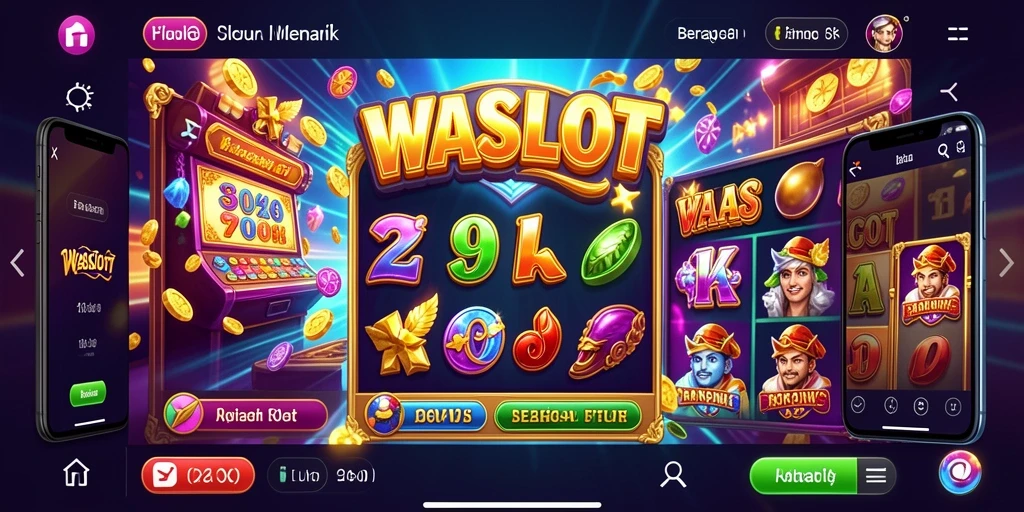 Tampilan menarik dari permainan slot WASLOT dengan beragam fitur bonus.